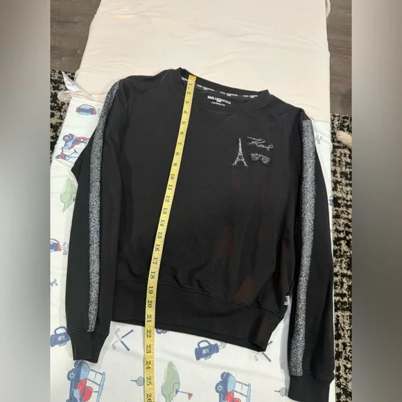 Karl Lagerfeld Black Sweater with Silver Details - Picture 3 of 6